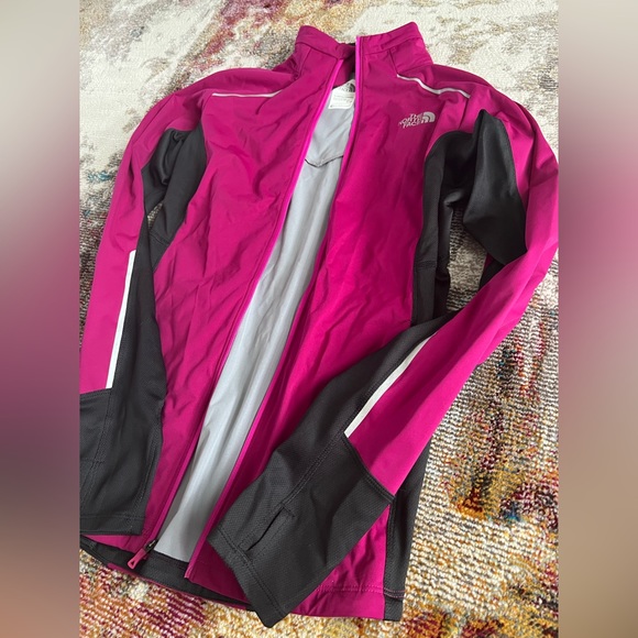 North face Limited Edition women’s jacket magenta black zip up flash dry NWT - Picture 6 of 16